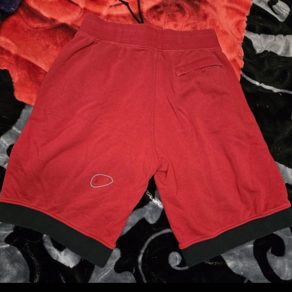 Jordan Jumpman Flight Red & Black Fleece Shorts Mens Large Pockets (Small Hole) - Picture 3 of 7